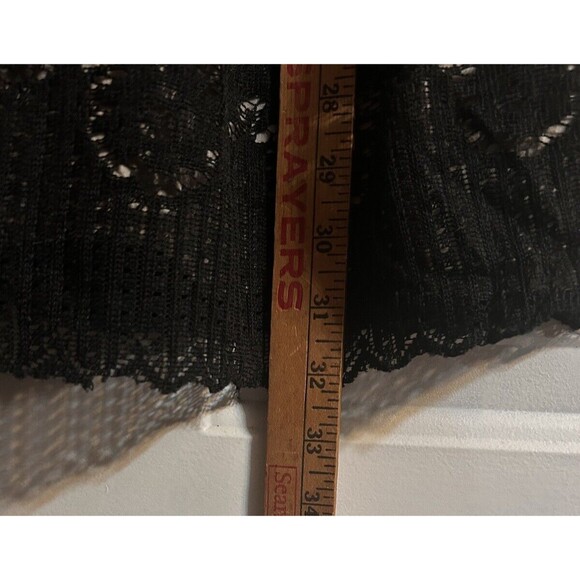 Free People Fit & Flare Black Lace Dress Cut Out Back Lined Sleeveless Size 0 - Picture 6 of 13